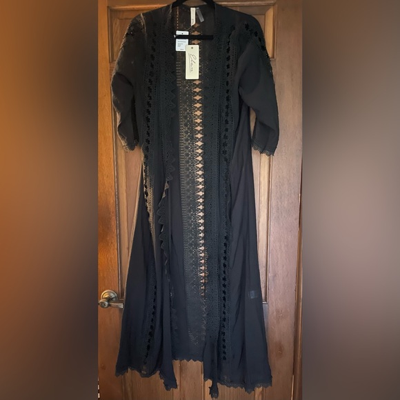 ELAN Crochet Swim Coverup/Kimono - Picture 7 of 8